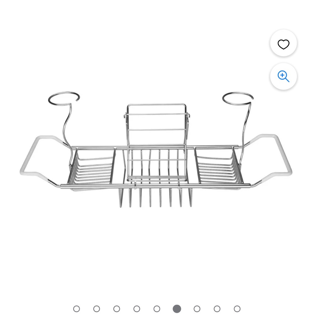 Metal Stainless steel bath caddy tray